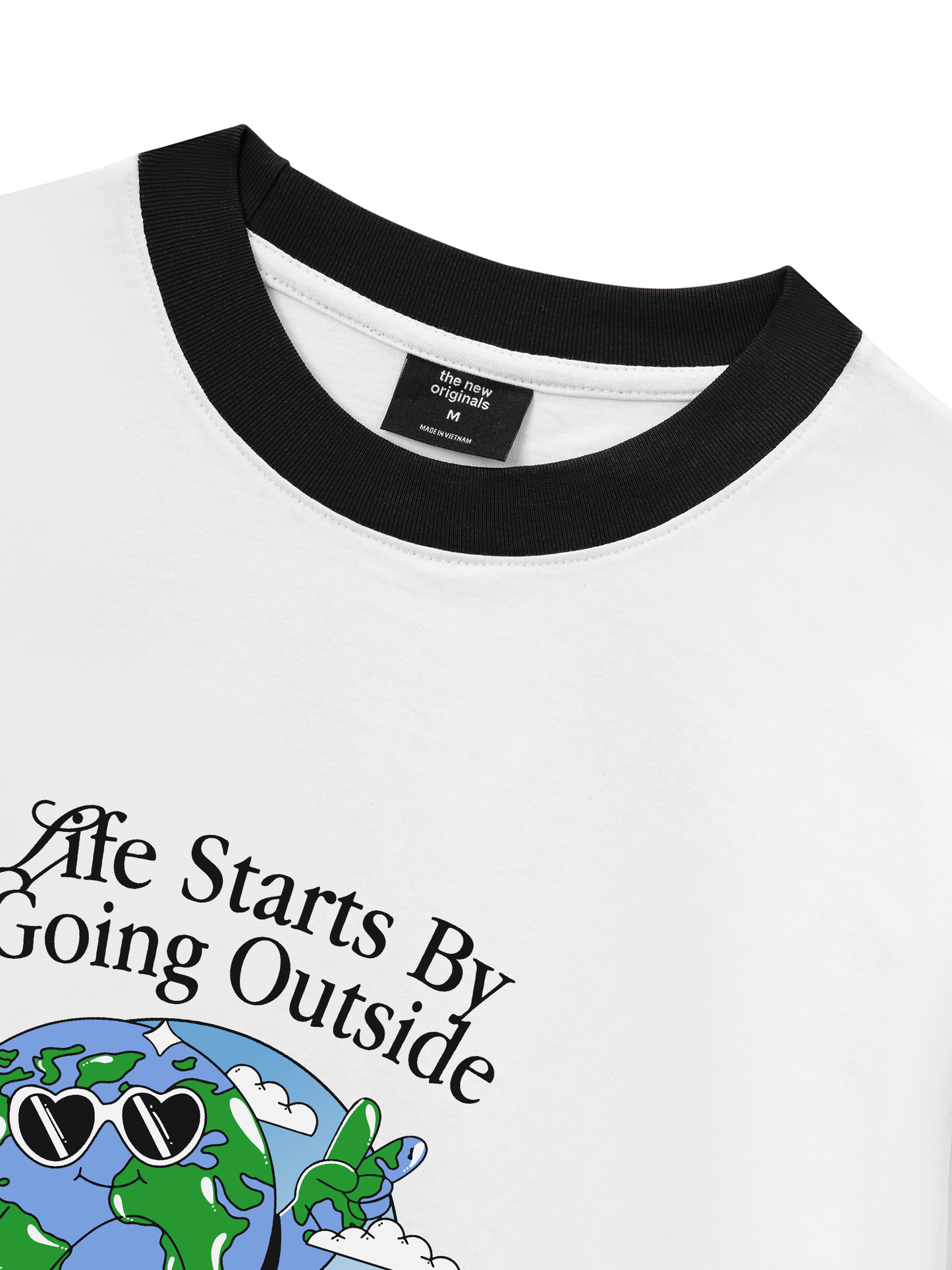 Áo Thun Ringer Relaxed Fit Life Starts By Going Outside