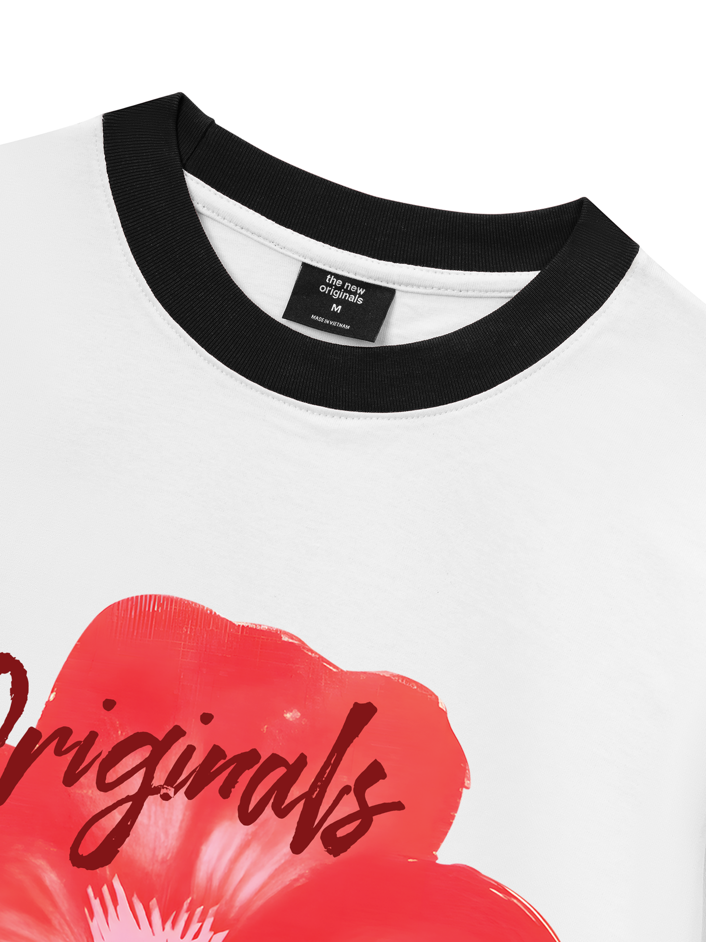 Áo Thun Ringer Relaxed Fit Summer Vibes Red Flower