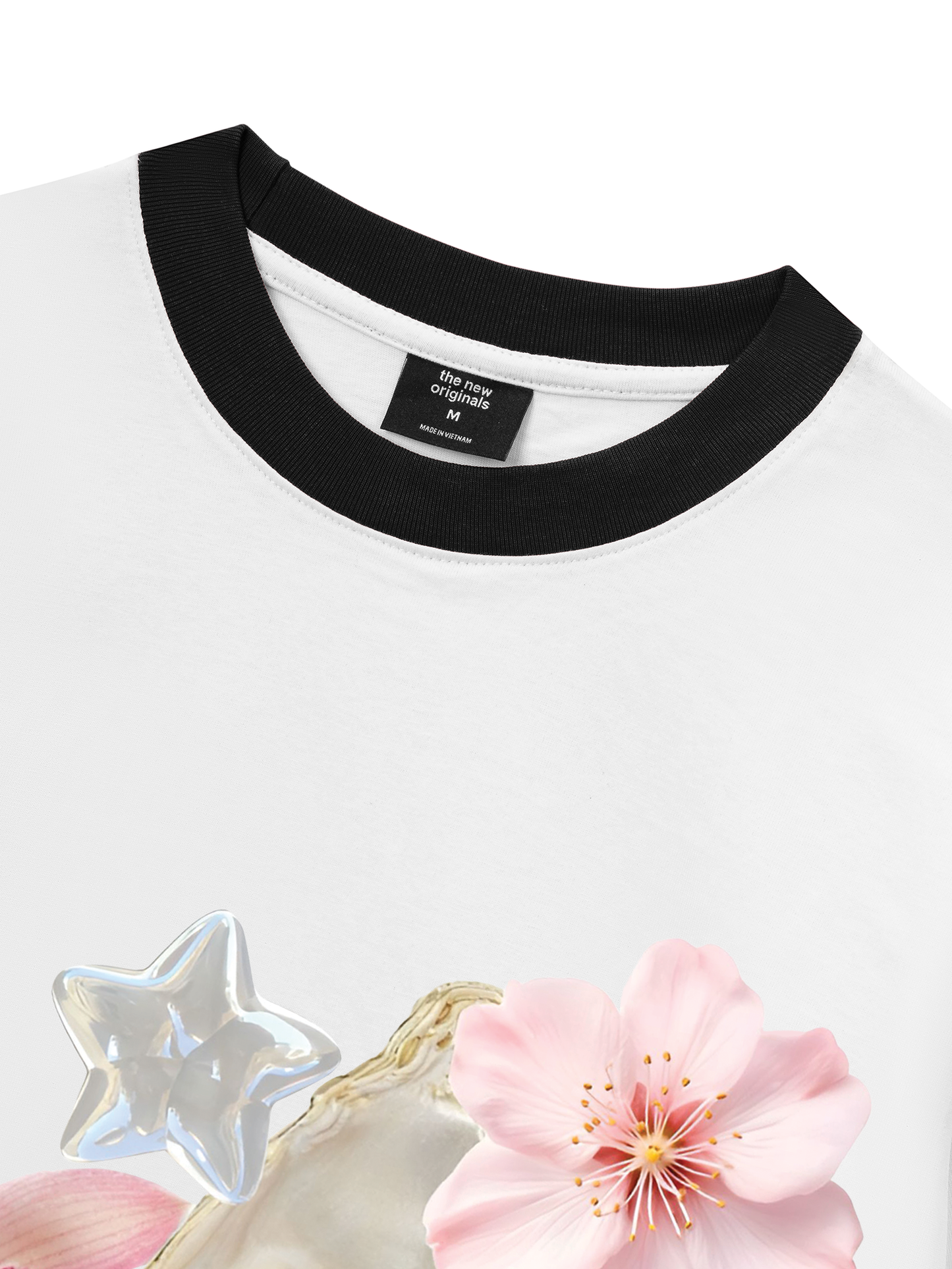 Áo Thun Ringer Relaxed Fit Pearl Bloom_