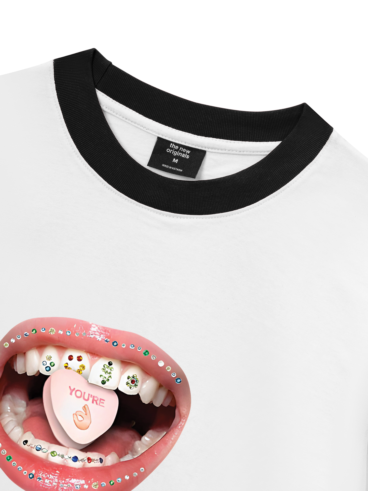 Áo Thun Ringer Relaxed Fit Diamond Grills Pills