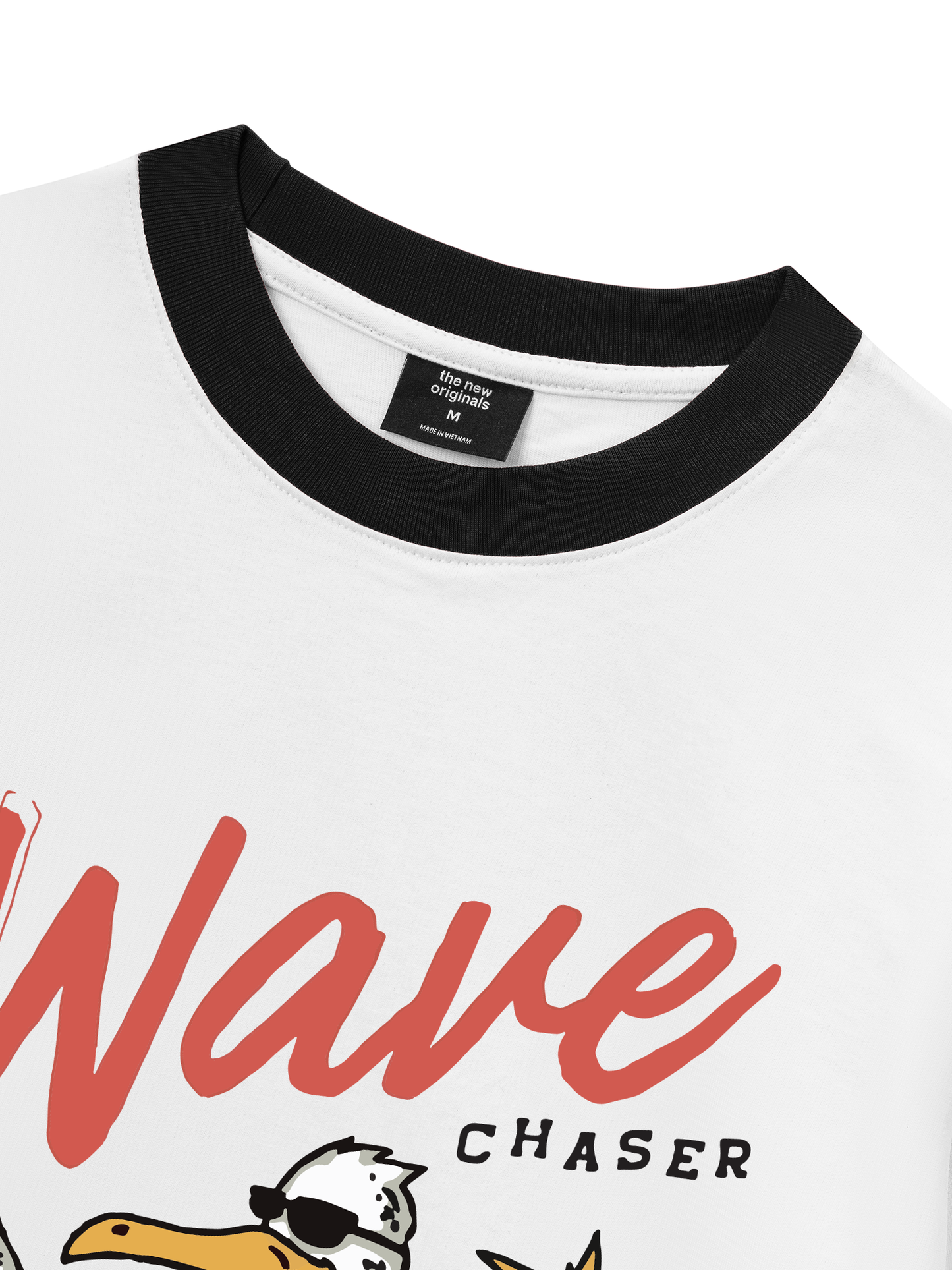 Áo Thun Ringer Relaxed Fit Ocean Duck Waves