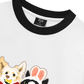Áo Thun Ringer Relaxed Fit Animal Mood Bestie Puppy And Meow