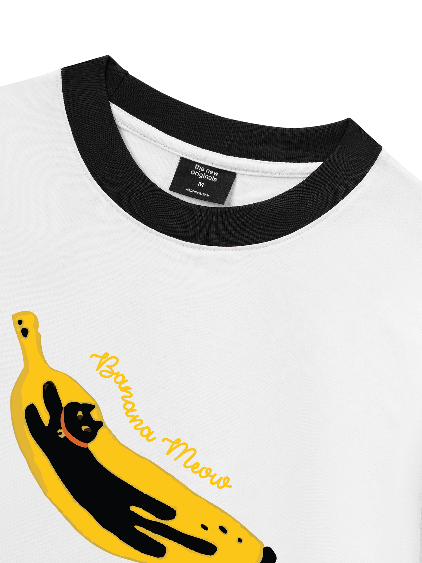 Áo Thun Ringer Relaxed Fit Banana Meow