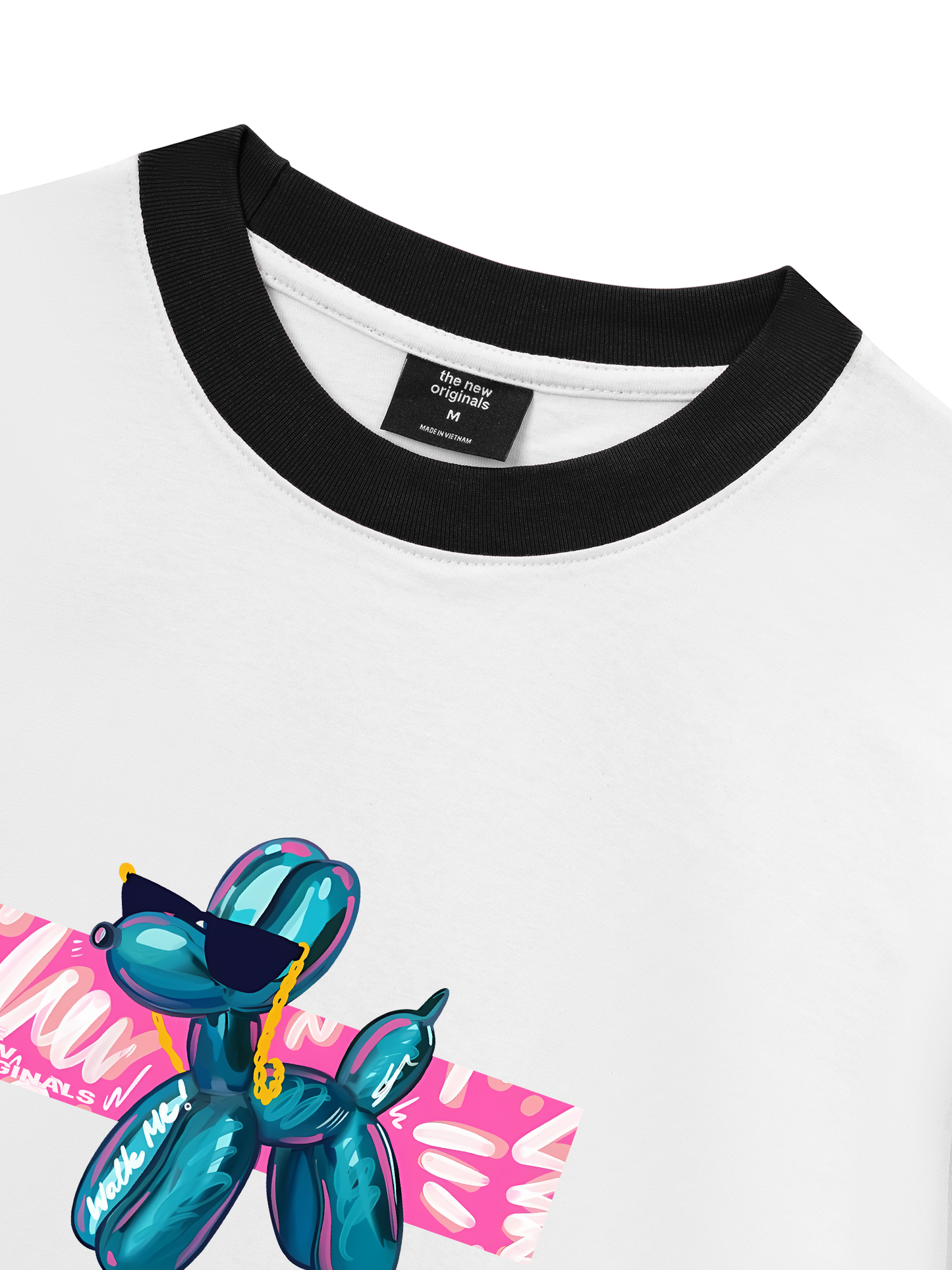 Áo Thun Ringer Relaxed Fit Balloon Dog Walk Me