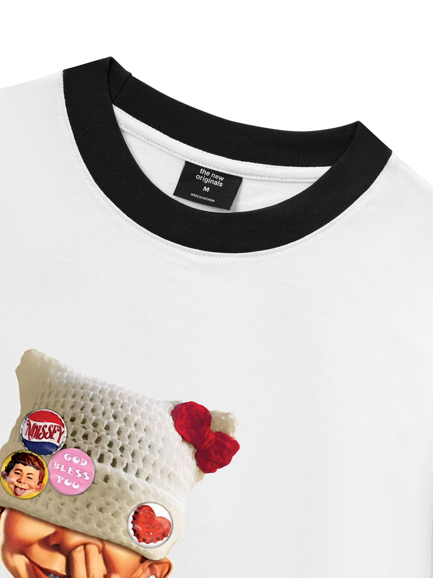 Áo Thun Ringer Relaxed Fit Badge DIY_ bad boy_s woolen hat