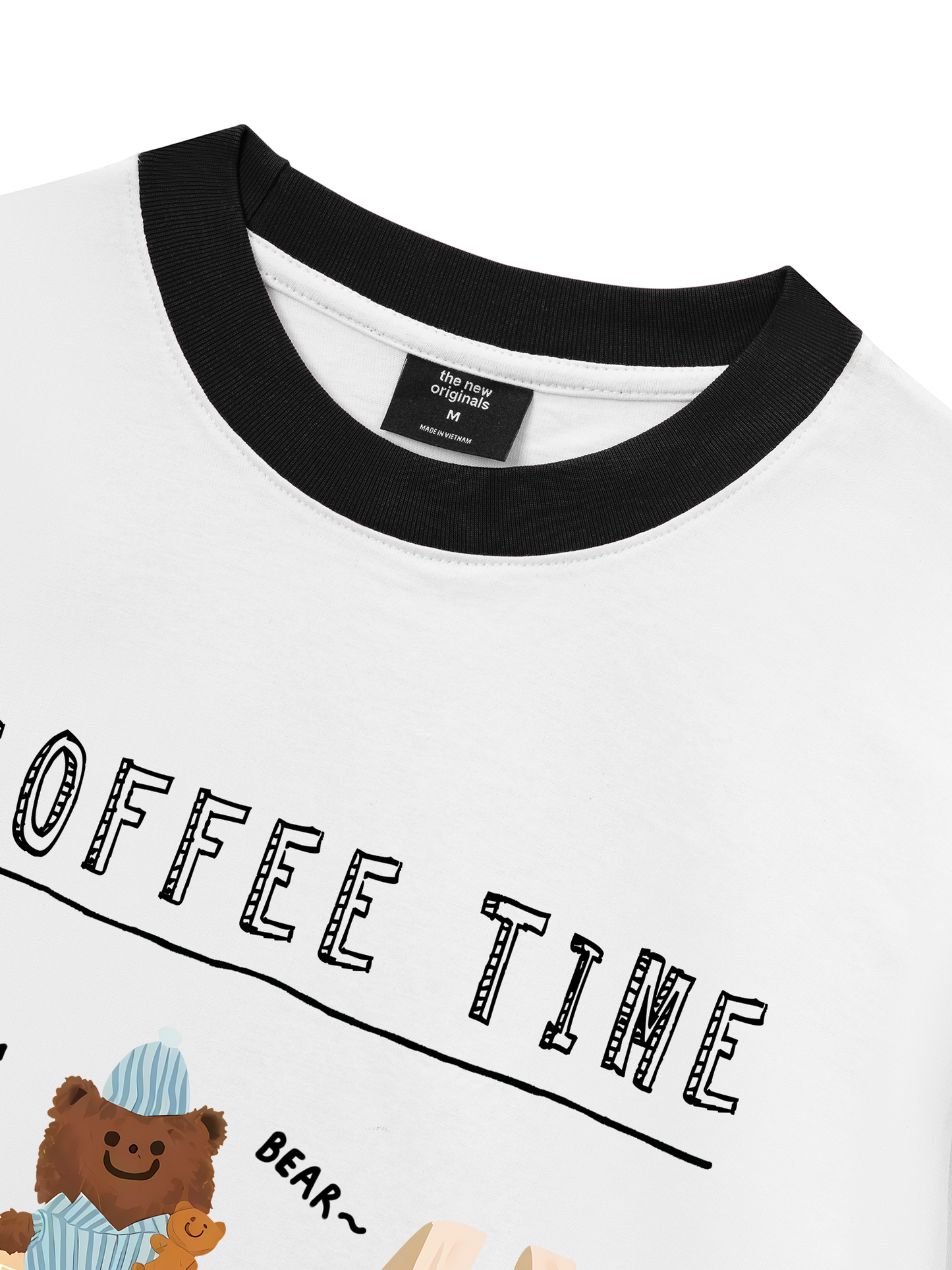 Áo Thun Ringer Relaxed Fit Sweet Pastry Coffee Time