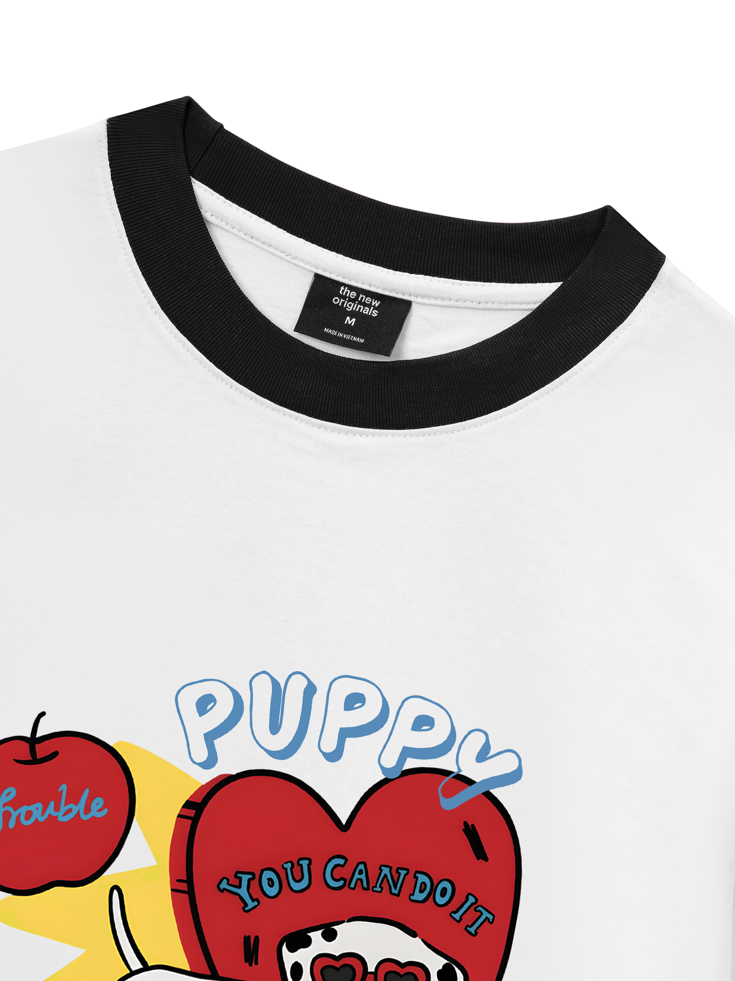 Áo Thun Ringer Relaxed Fit Puppy You Can Do It