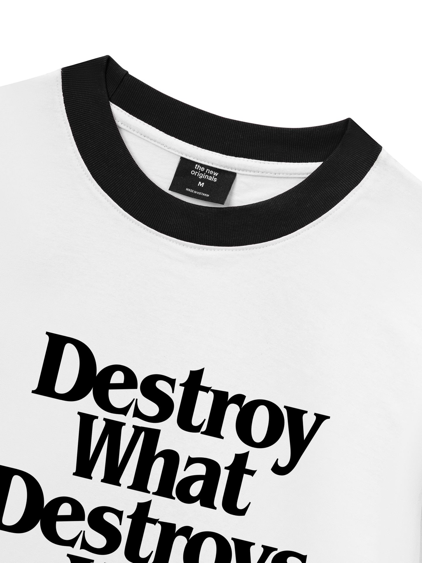 Áo Thun Ringer Relaxed Fit Life Vibe Destroy What Destroy You