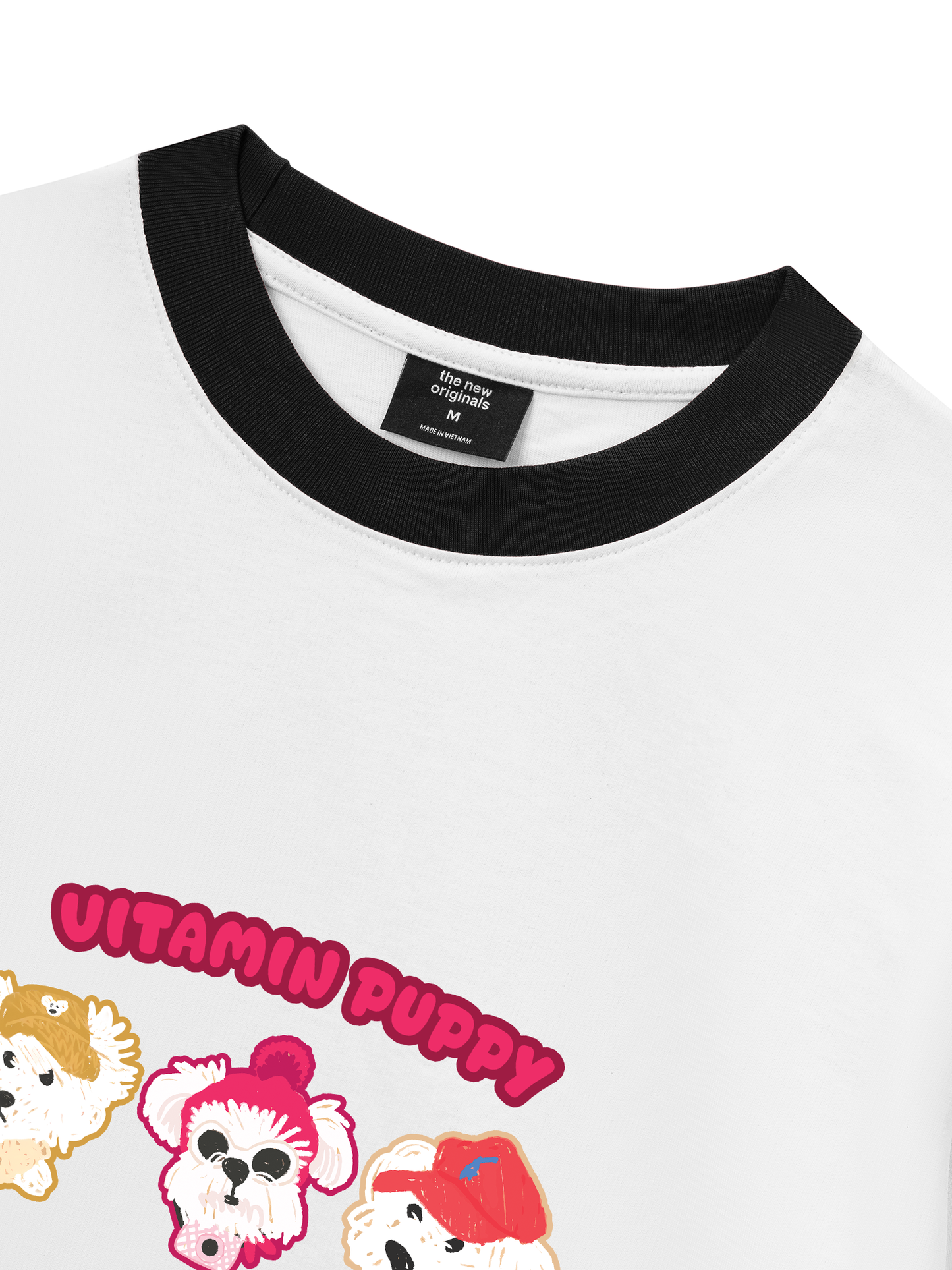 Áo Thun Ringer Relaxed Fit Animal Mood Viatmin Puppy