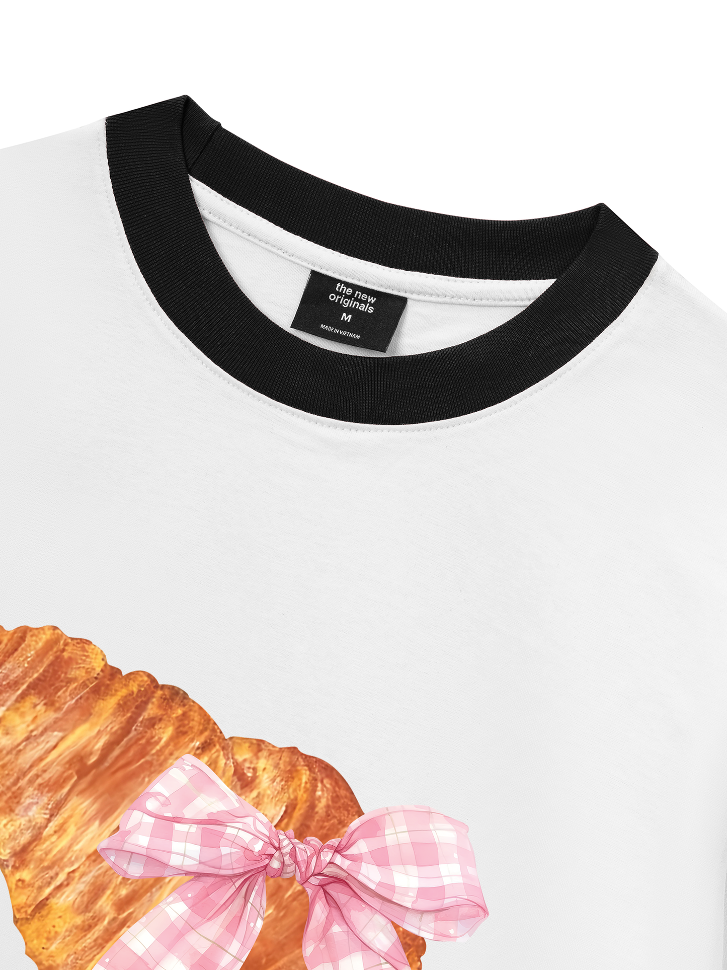 Áo Thun Ringer Relaxed Fit Go Get A Croissant