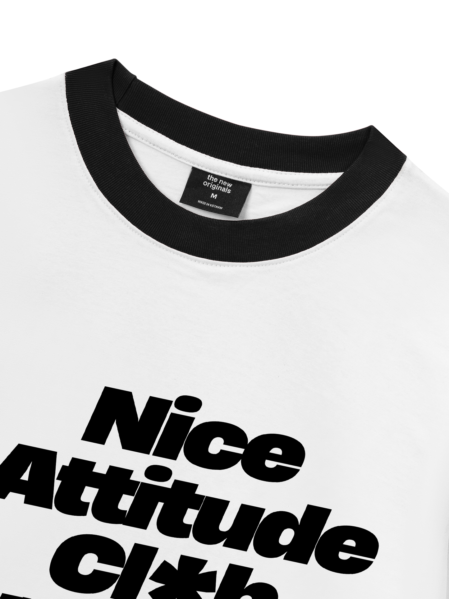 Áo Thun Ringer Relaxed Fit Life Vibe Nice Attitude
