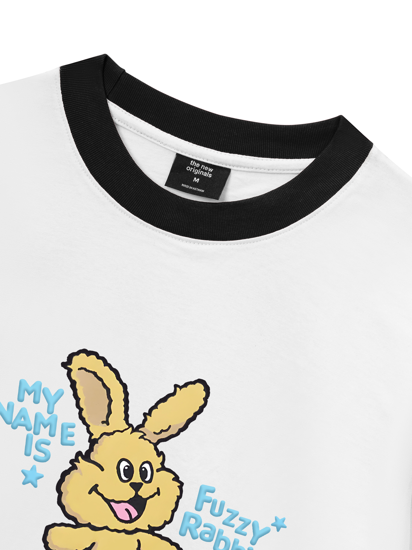 Áo Thun Ringer Relaxed Fit My Name Is Fuzzy Rabbit