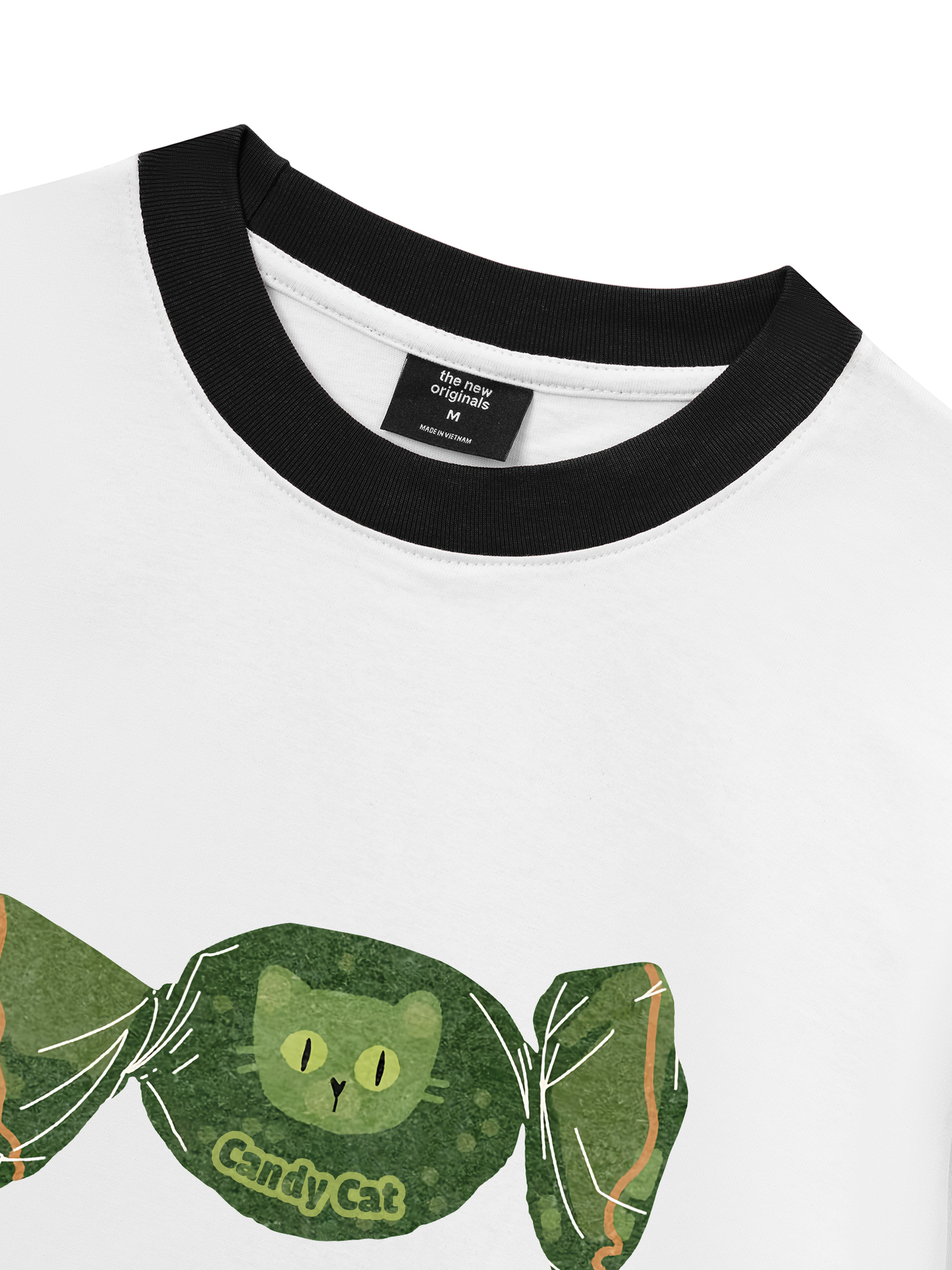 Áo Thun Ringer Relaxed Fit Candy Cat