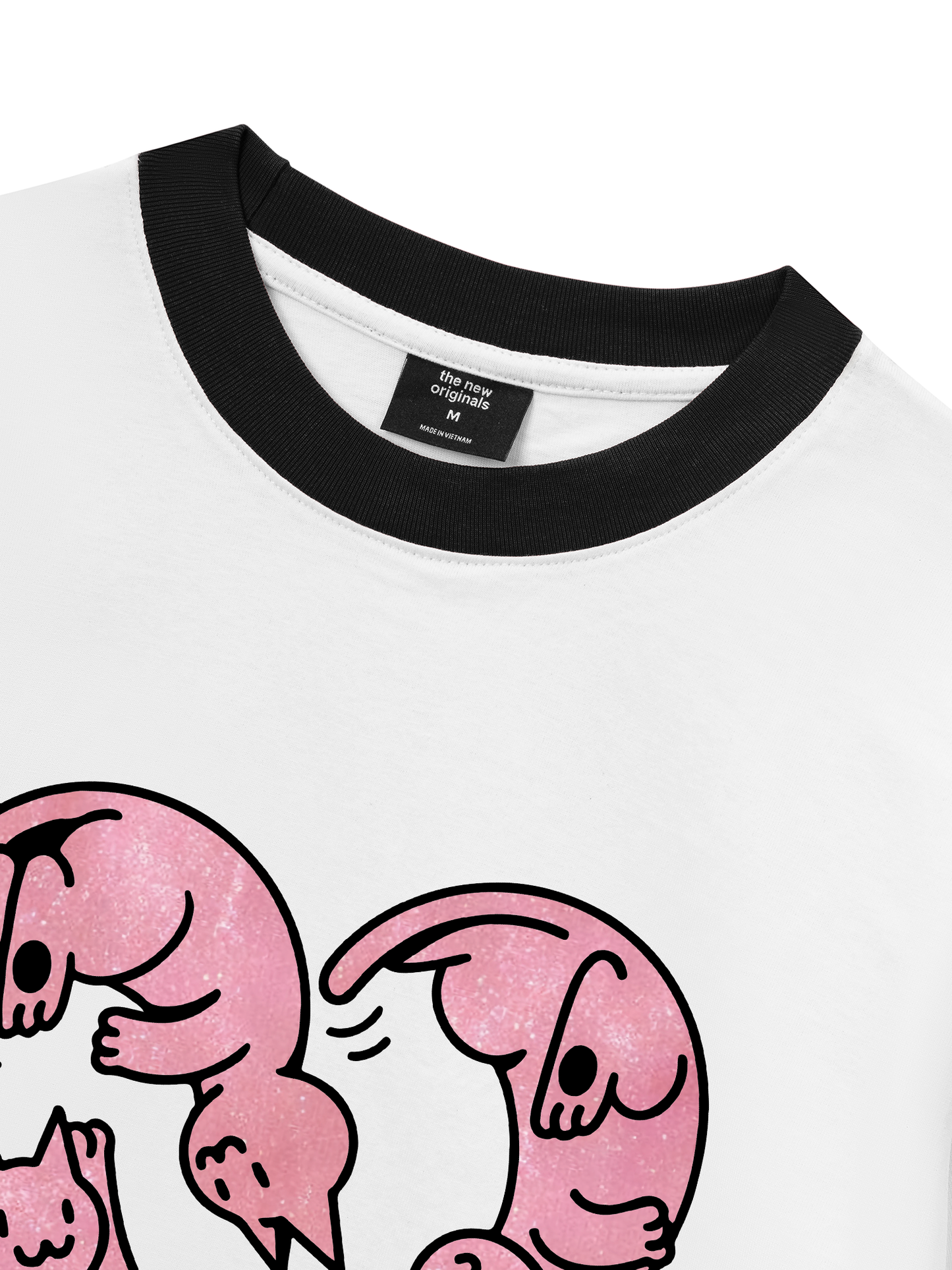 Áo Thun Ringer Relaxed Fit Meow Meow Heart