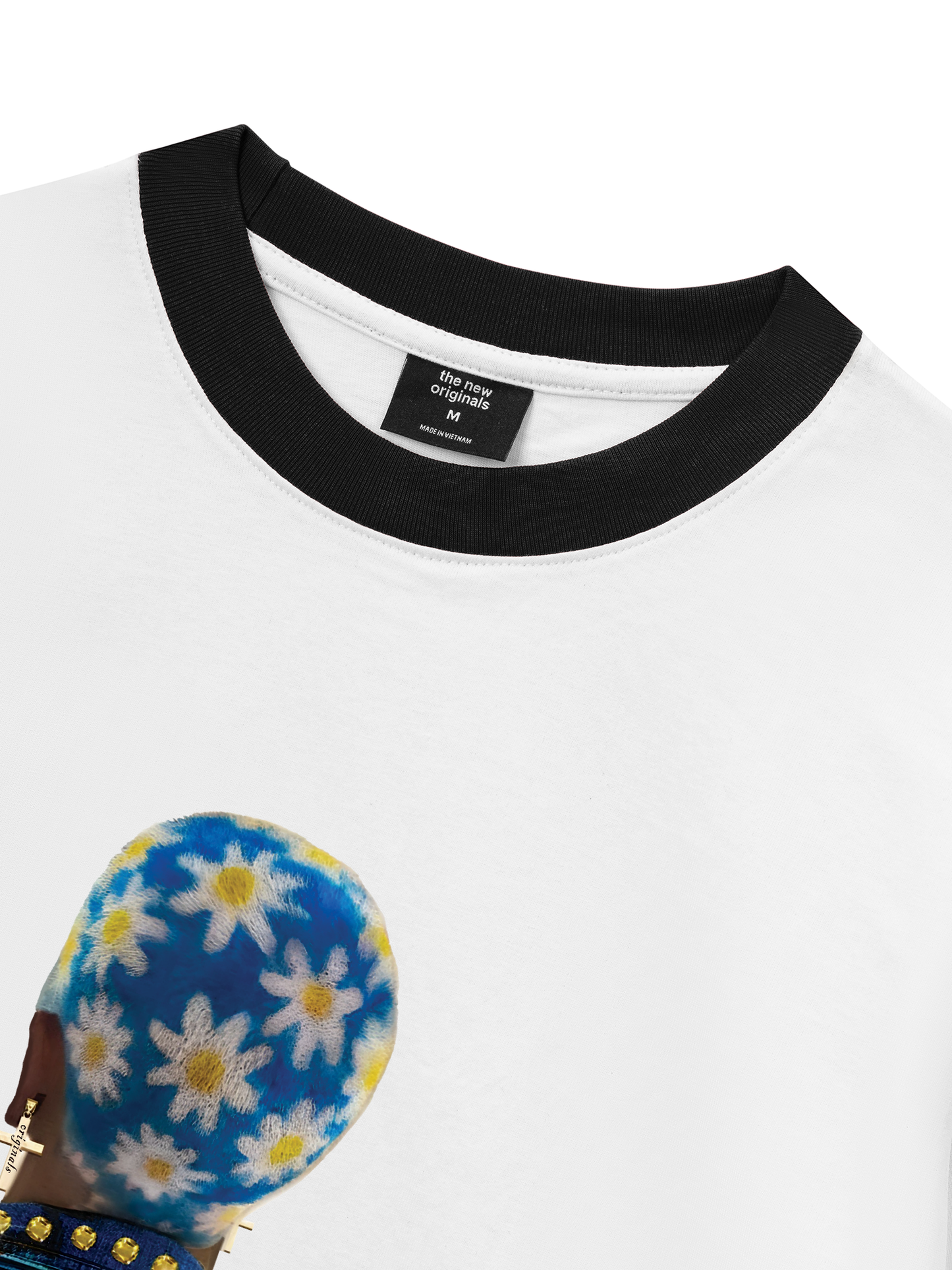 Áo Thun Ringer Relaxed Fit Blue Daisy Hairstyle