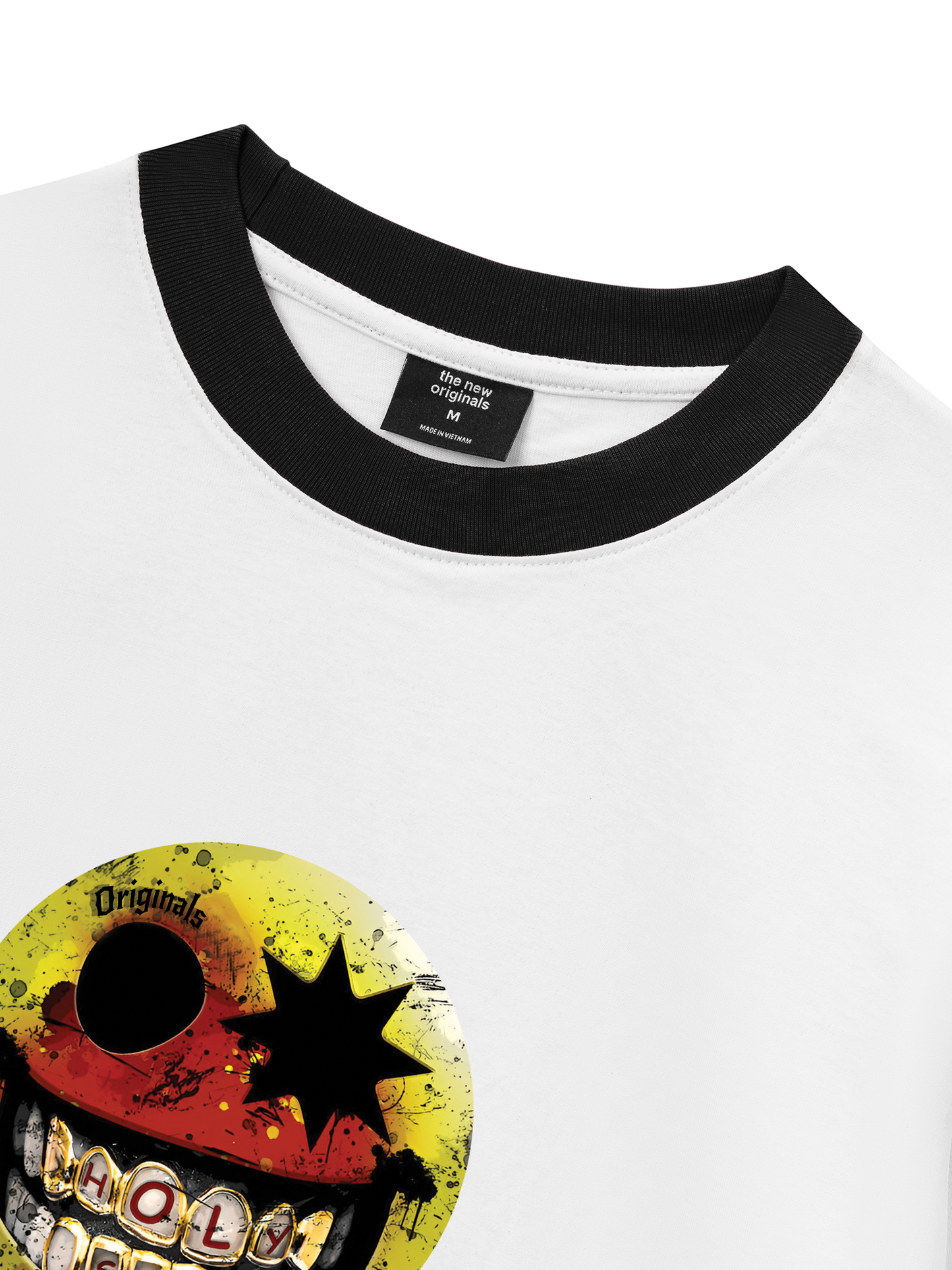 Áo Thun Ringer Relaxed Fit - Gangster Smiley