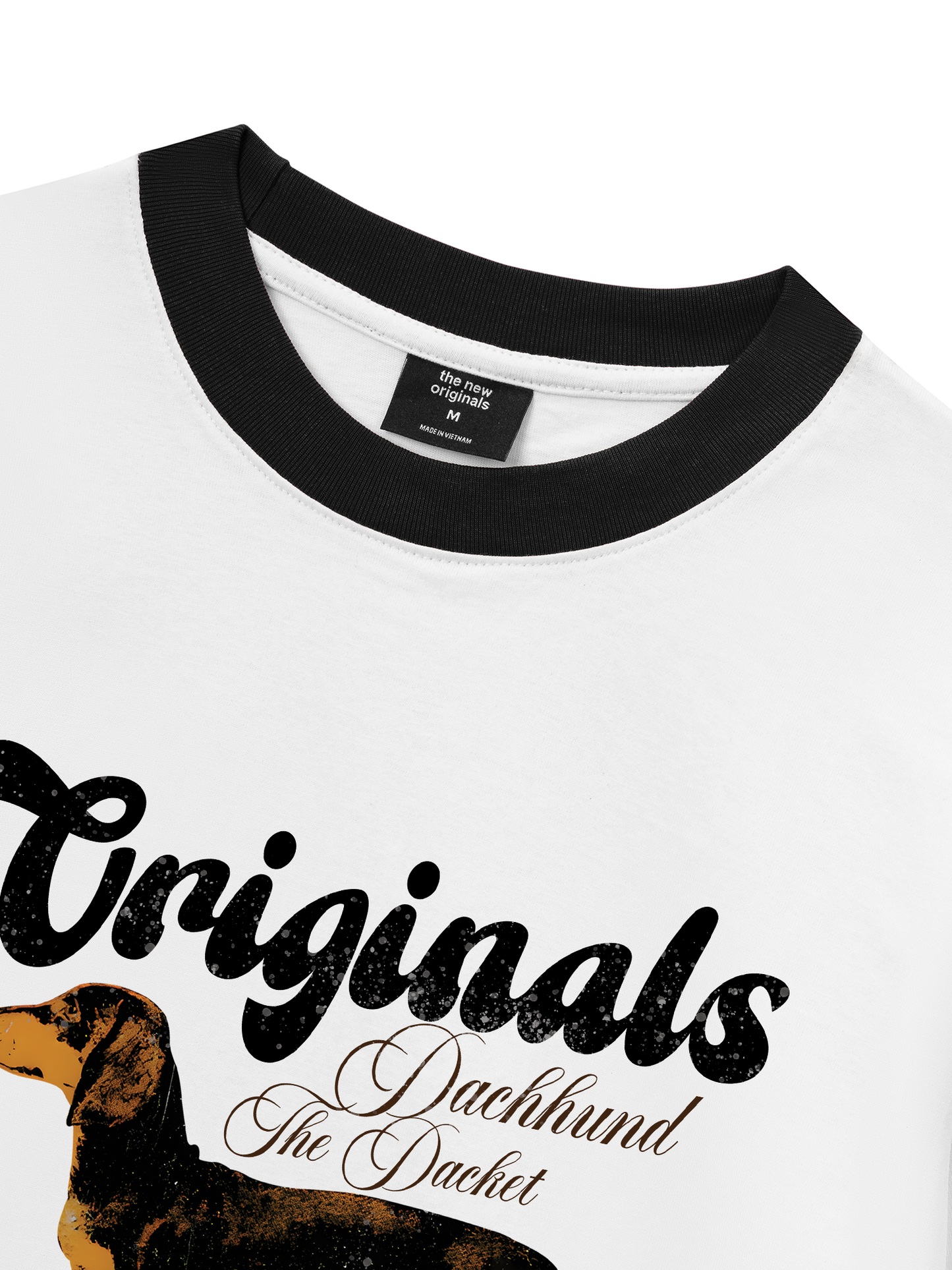 Áo Thun Ringer Relaxed Fit Retro Dachshund