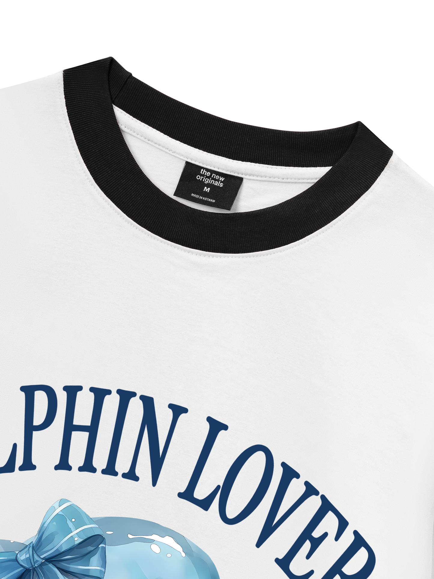 Áo Thun Ringer Relaxed Fit Ocean Dolphin Lover