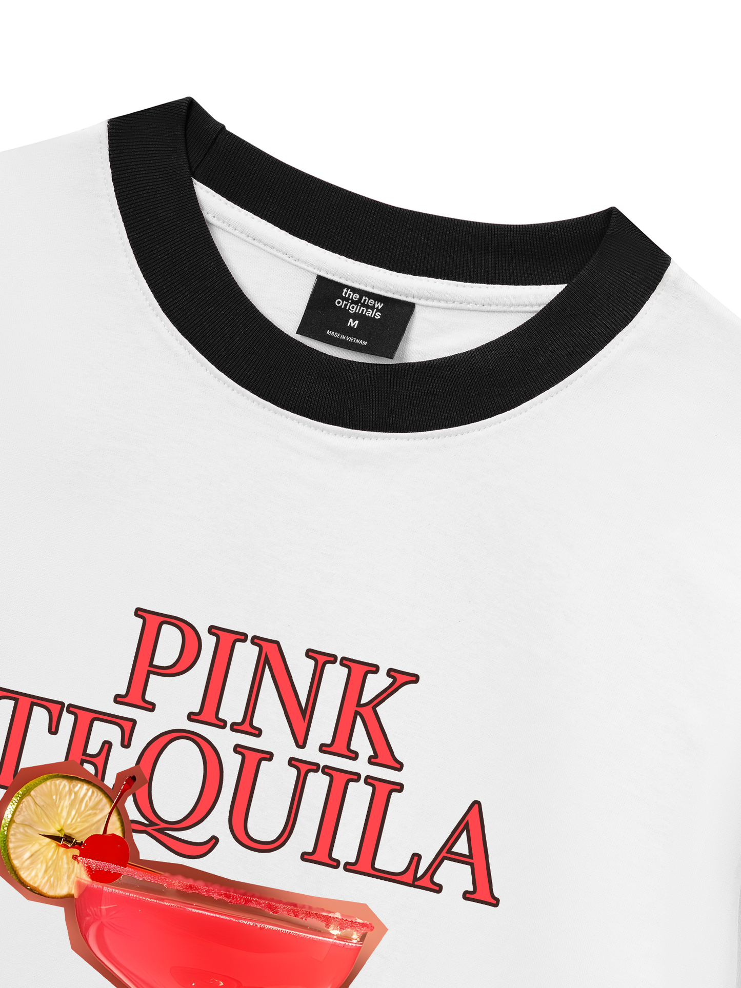Áo Thun Ringer Relaxed Fit Fresh Pink Tequila