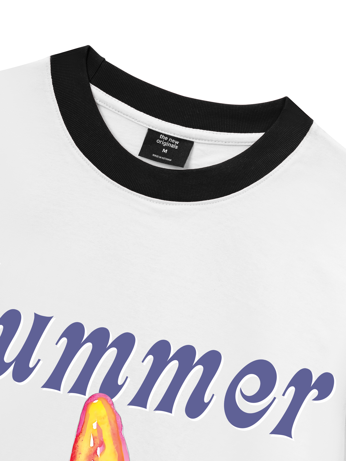 Áo Thun Ringer Relaxed Fit Summer Vibes Beach
