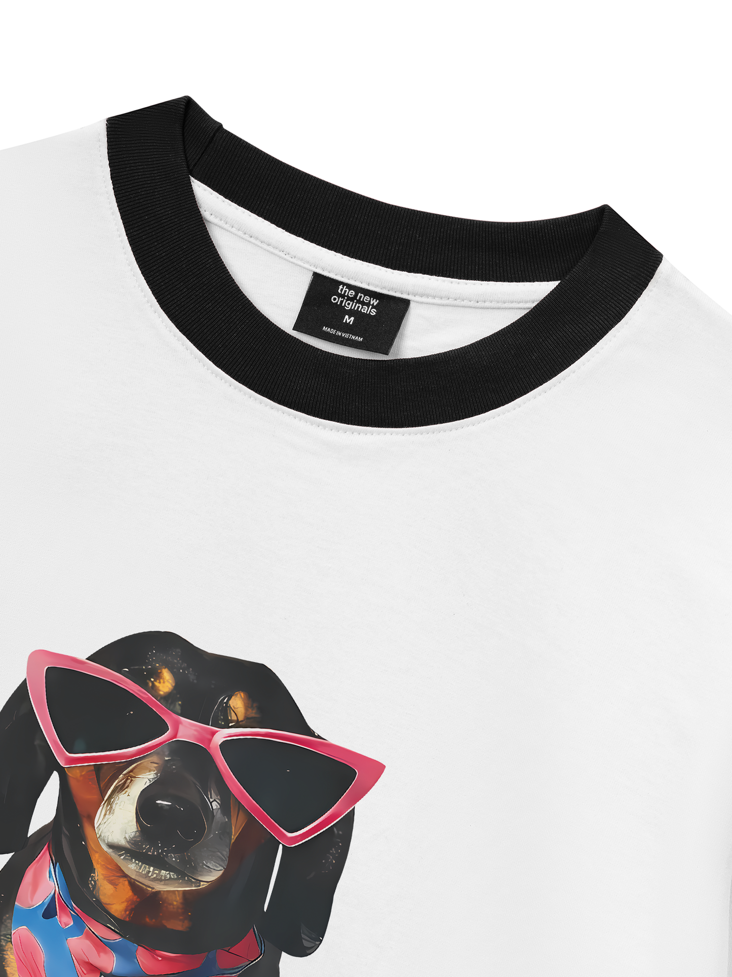 Áo Thun Ringer Relaxed Fit Animal Pink Glasses