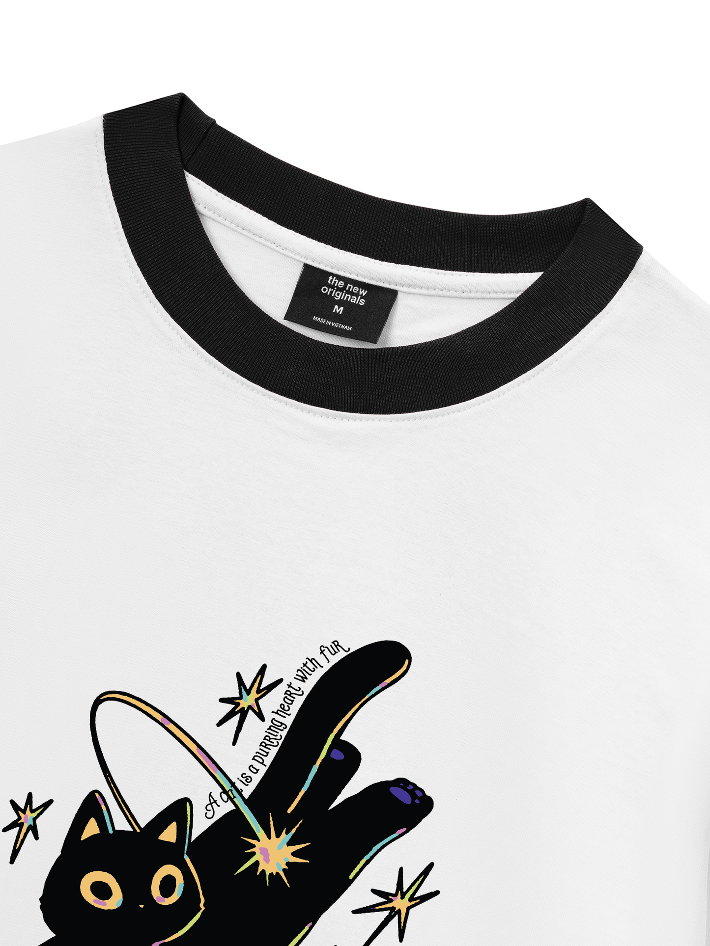 Áo Thun Ringer Relaxed Fit A Black Cat