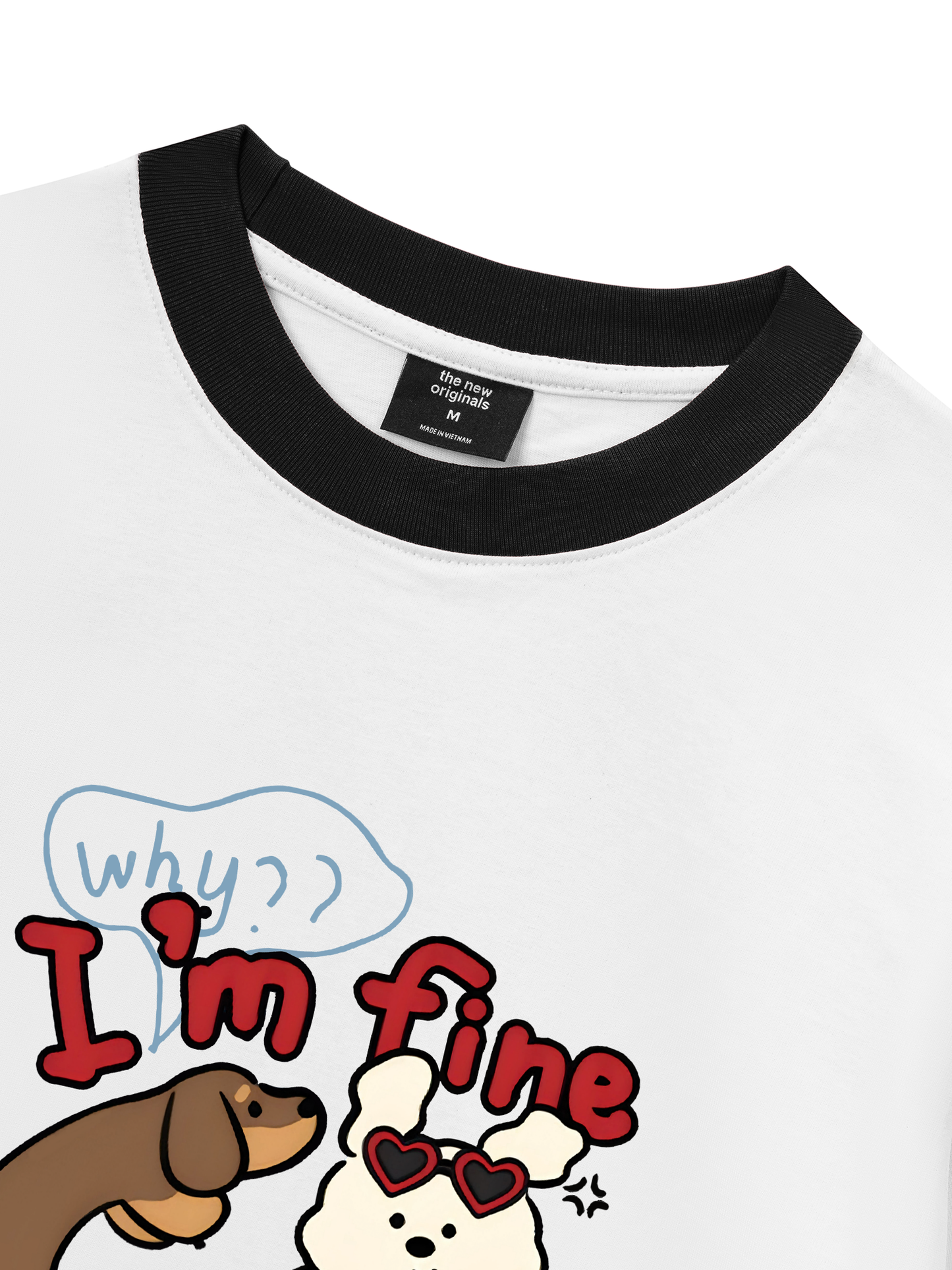 Áo Thun Ringer Relaxed Fit Why I_m Fine
