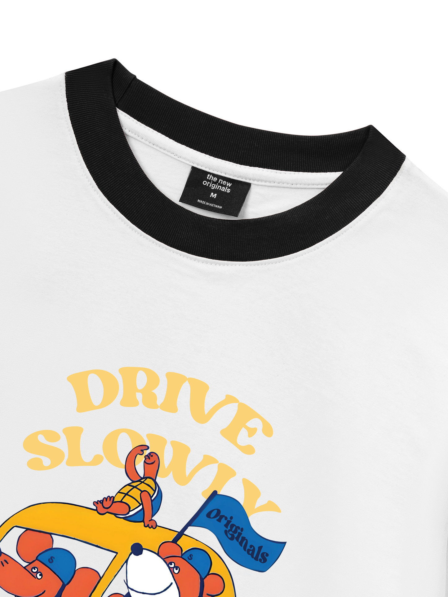 Áo Thun Ringer Relaxed Fit Drive Slowly_