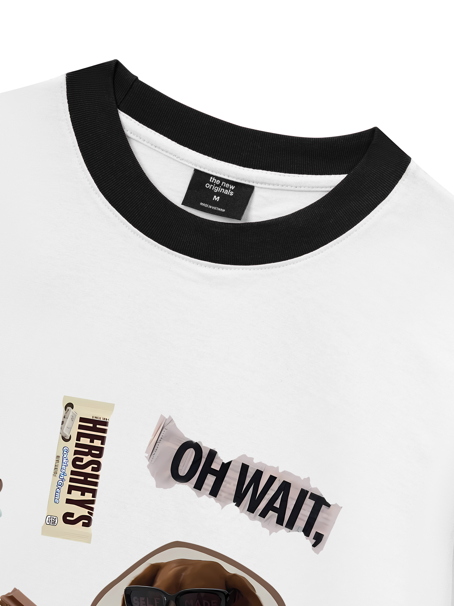 Áo Thun Ringer Relaxed Fit Sweet Pastry Cute Puppy Chocolate