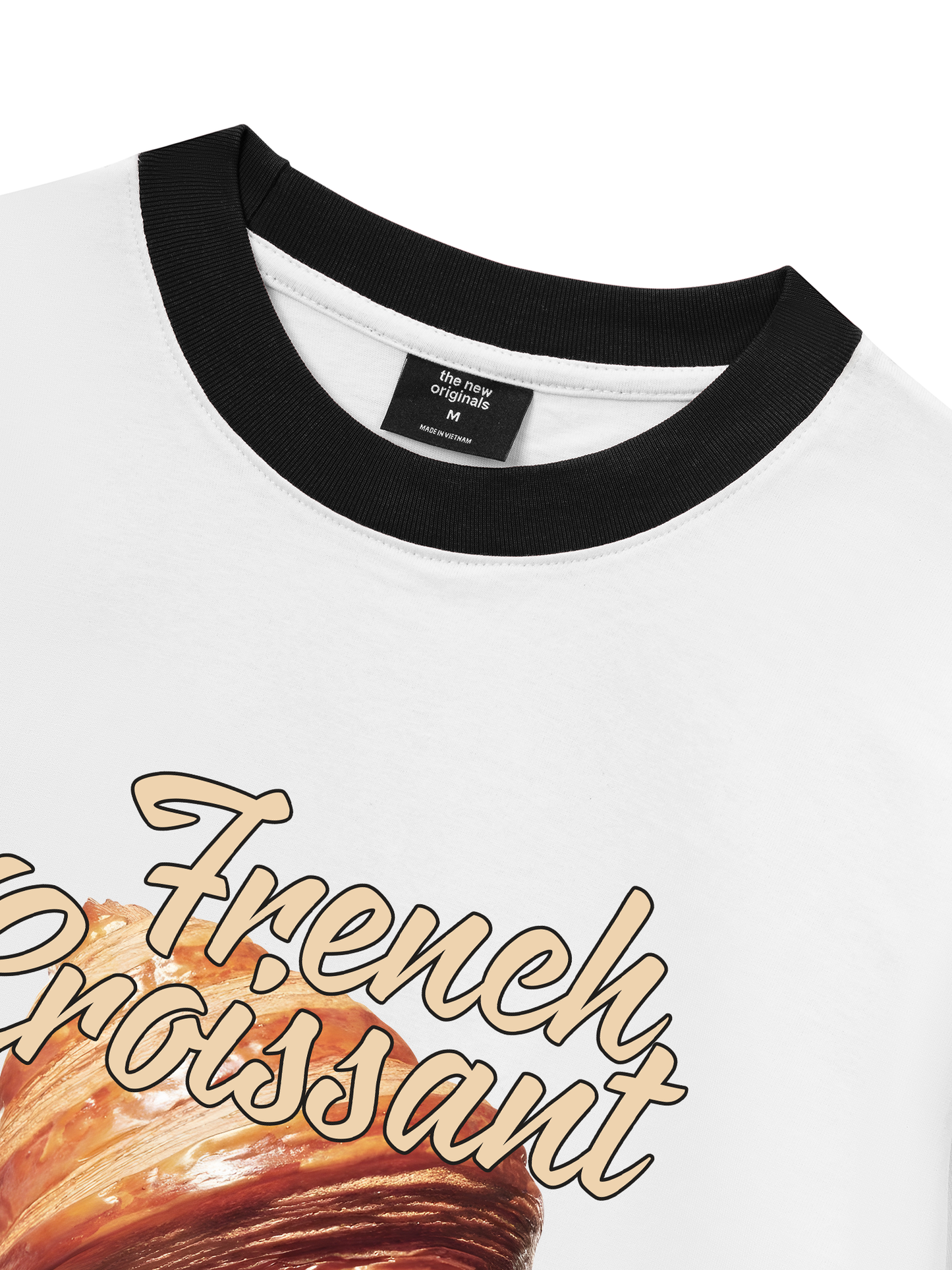Áo Thun Ringer Relaxed Fit Foody French Croissant