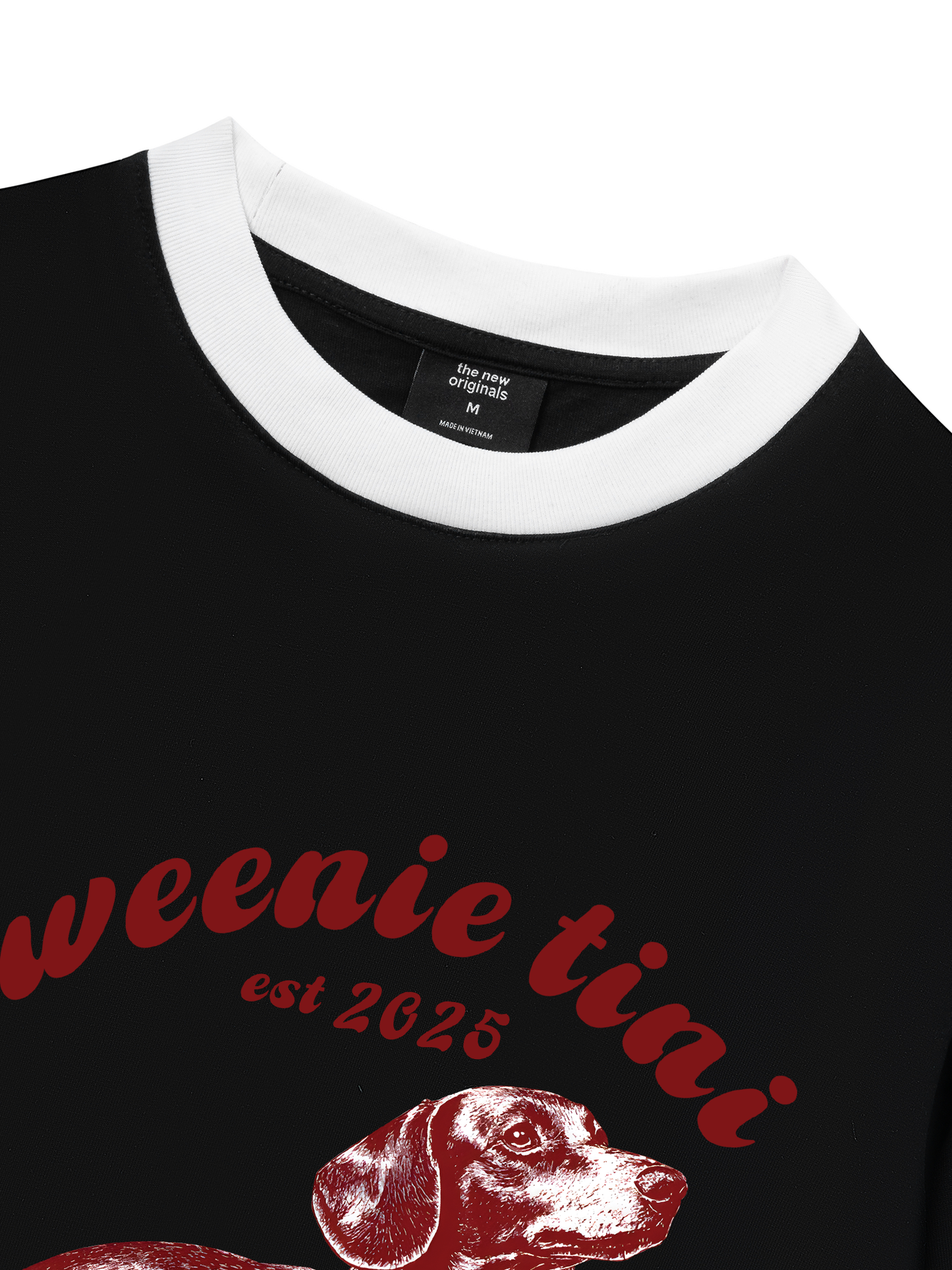 Áo Thun Ringer Relaxed Fit Weenie Tini Dachshund