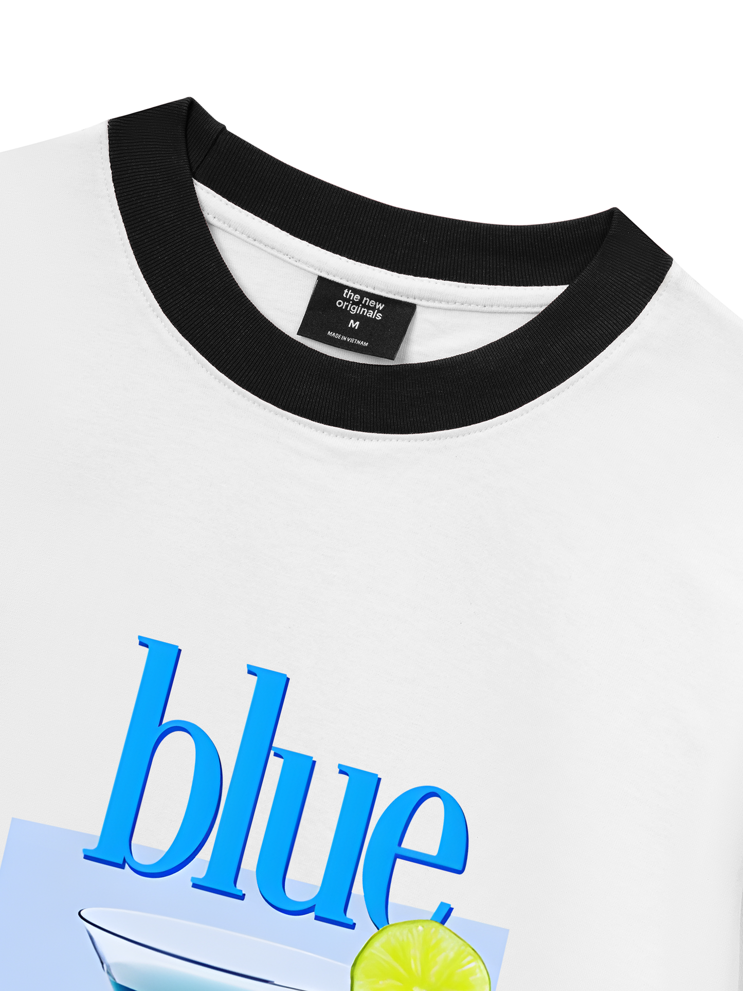 Áo Thun Ringer Relaxed Fit Fresh Blue Lagoon