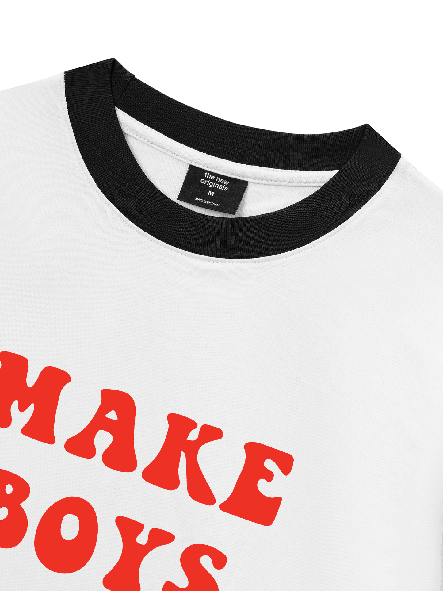 Áo Thun Ringer Relaxed Fit Make boys cry