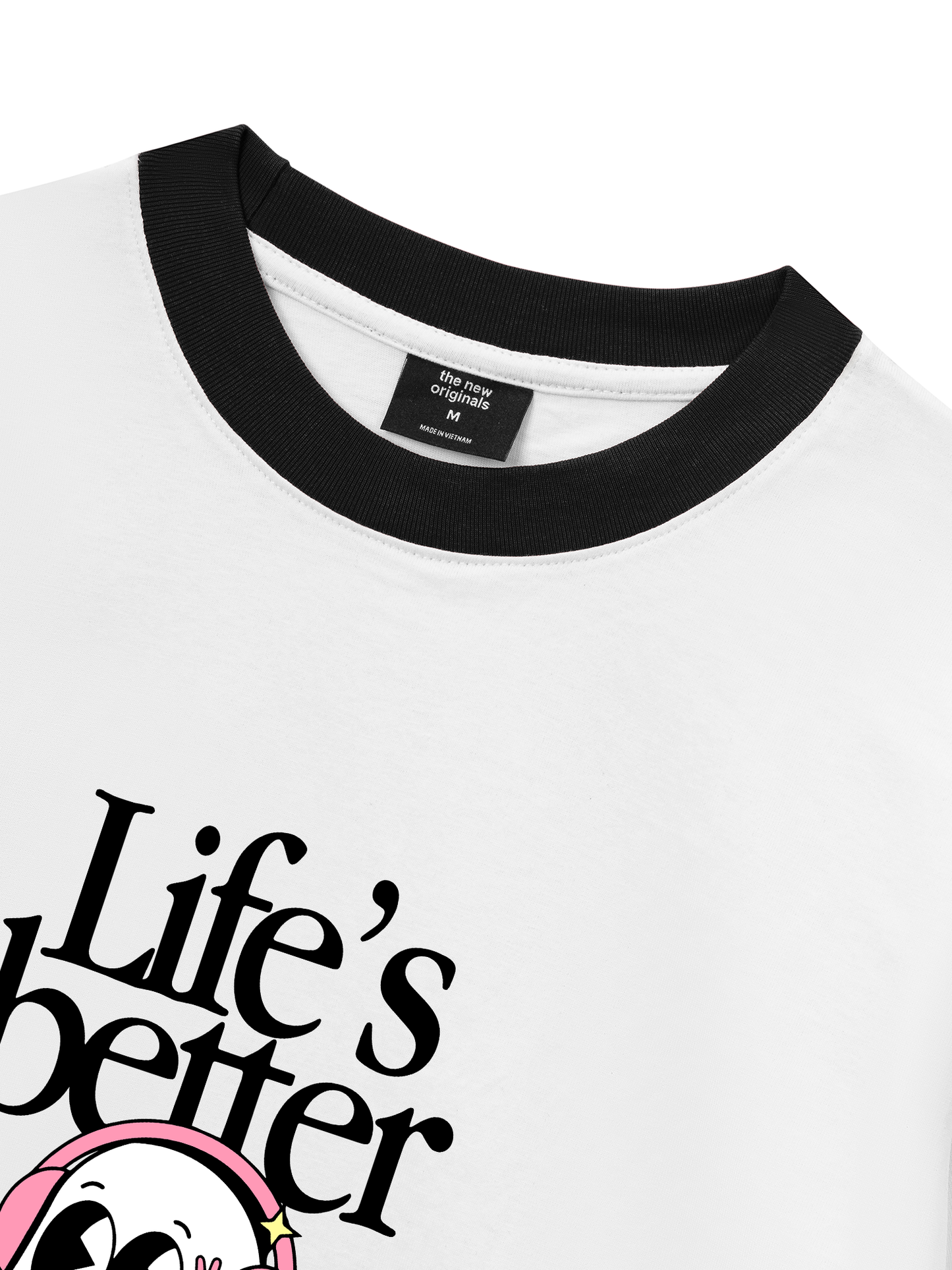 Áo Thun Ringer Relaxed Fit Life_s Better With Music