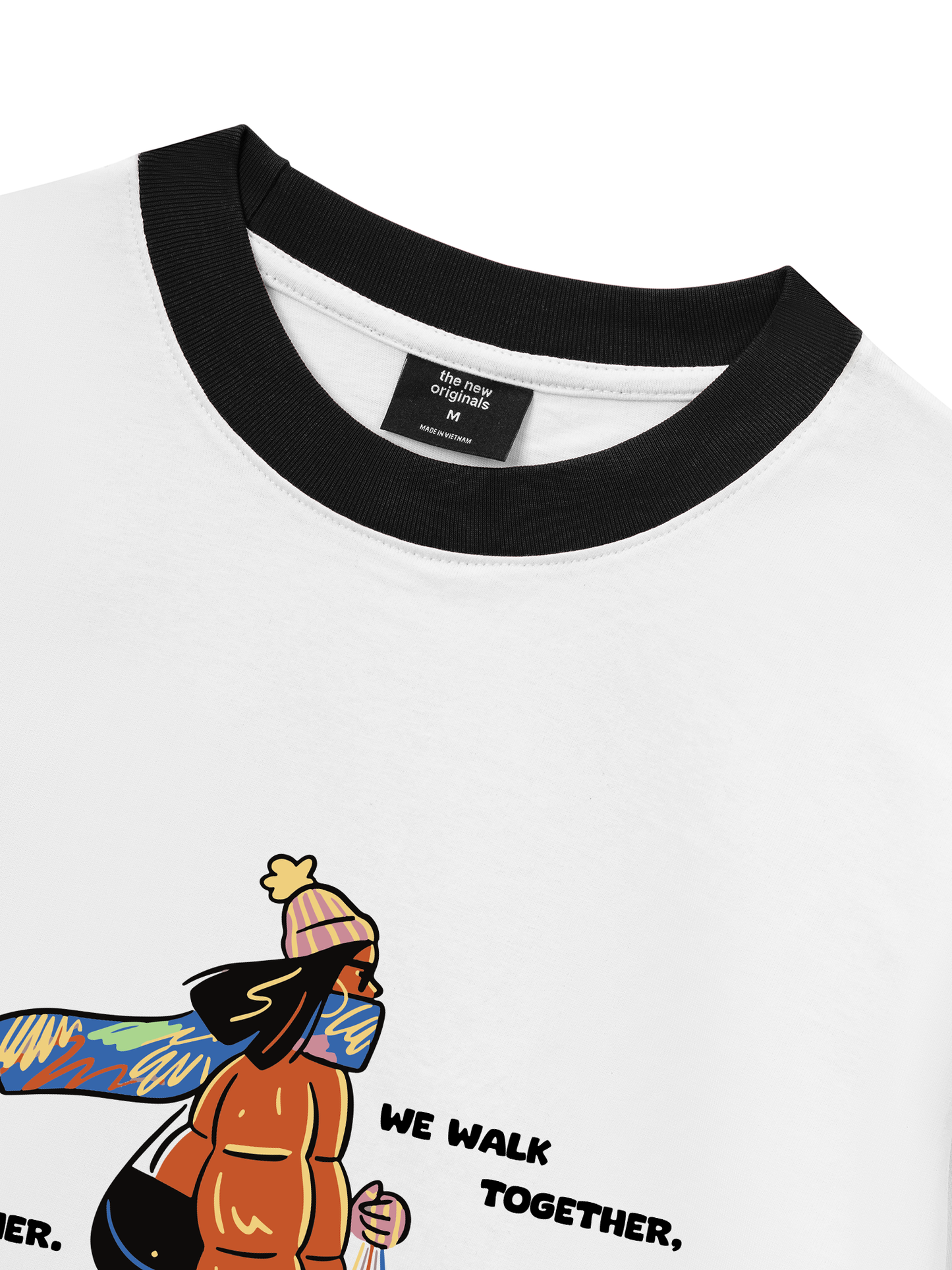 Áo Thun Ringer Relaxed Fit We Walk Together