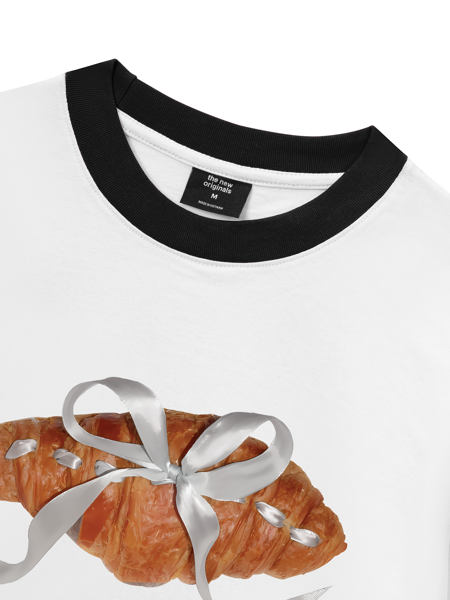 Áo Thun Ringer Relaxed Fit Sweet Pastry Silver Bow