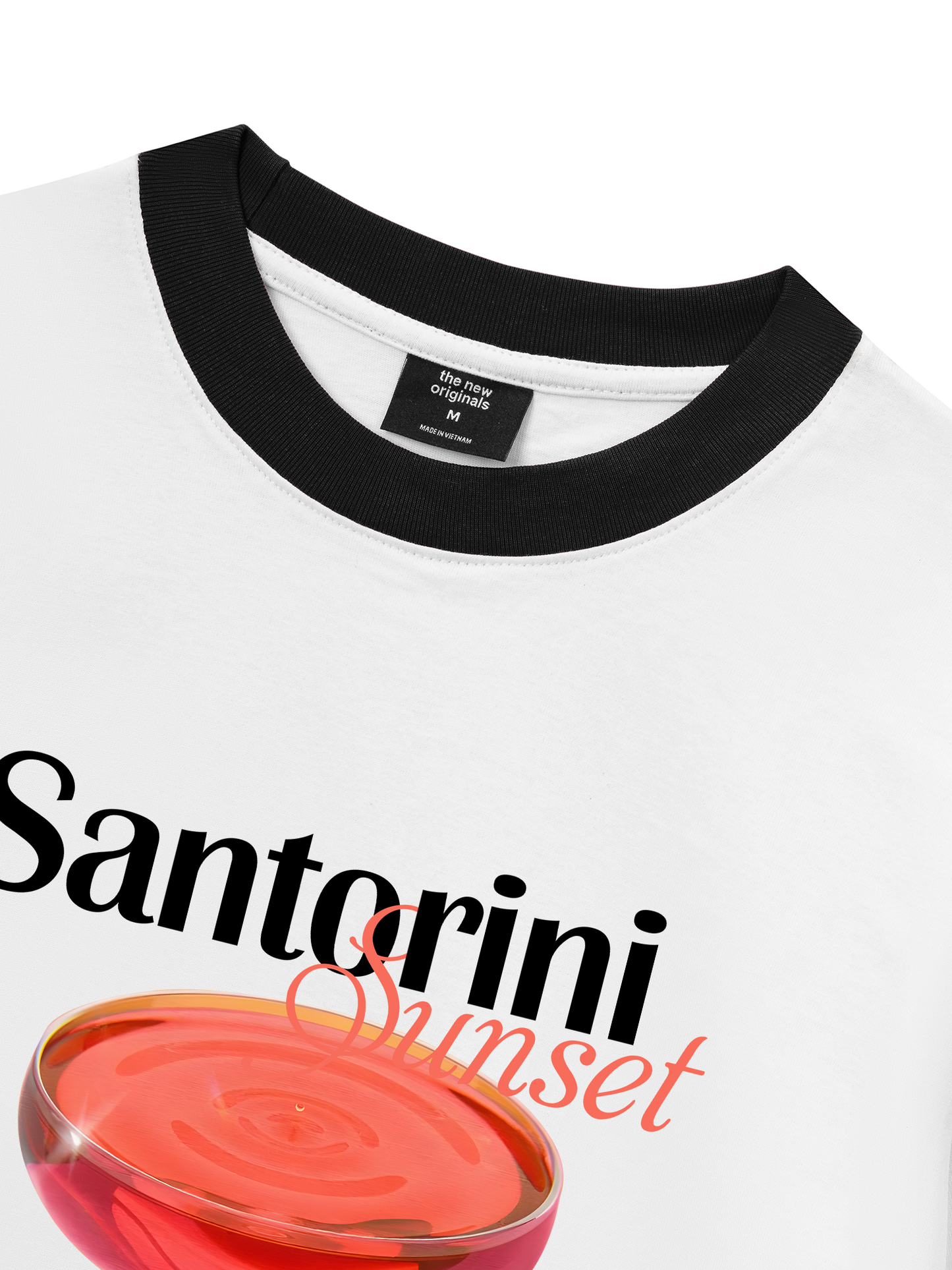 Áo Thun Ringer Relaxed Fit Fresh Santorini Sunset