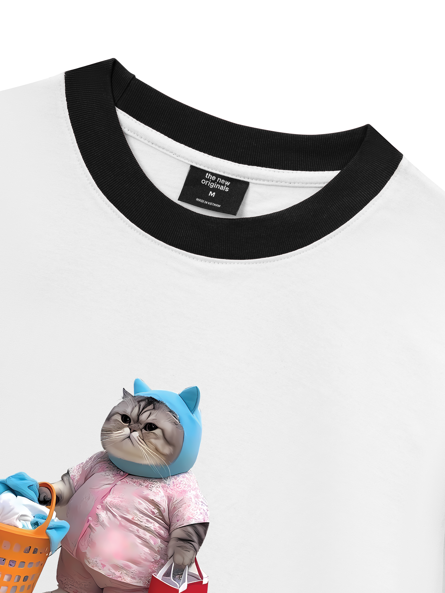 Áo Thun Ringer Relaxed Fit Animal Mood Mommy Meow