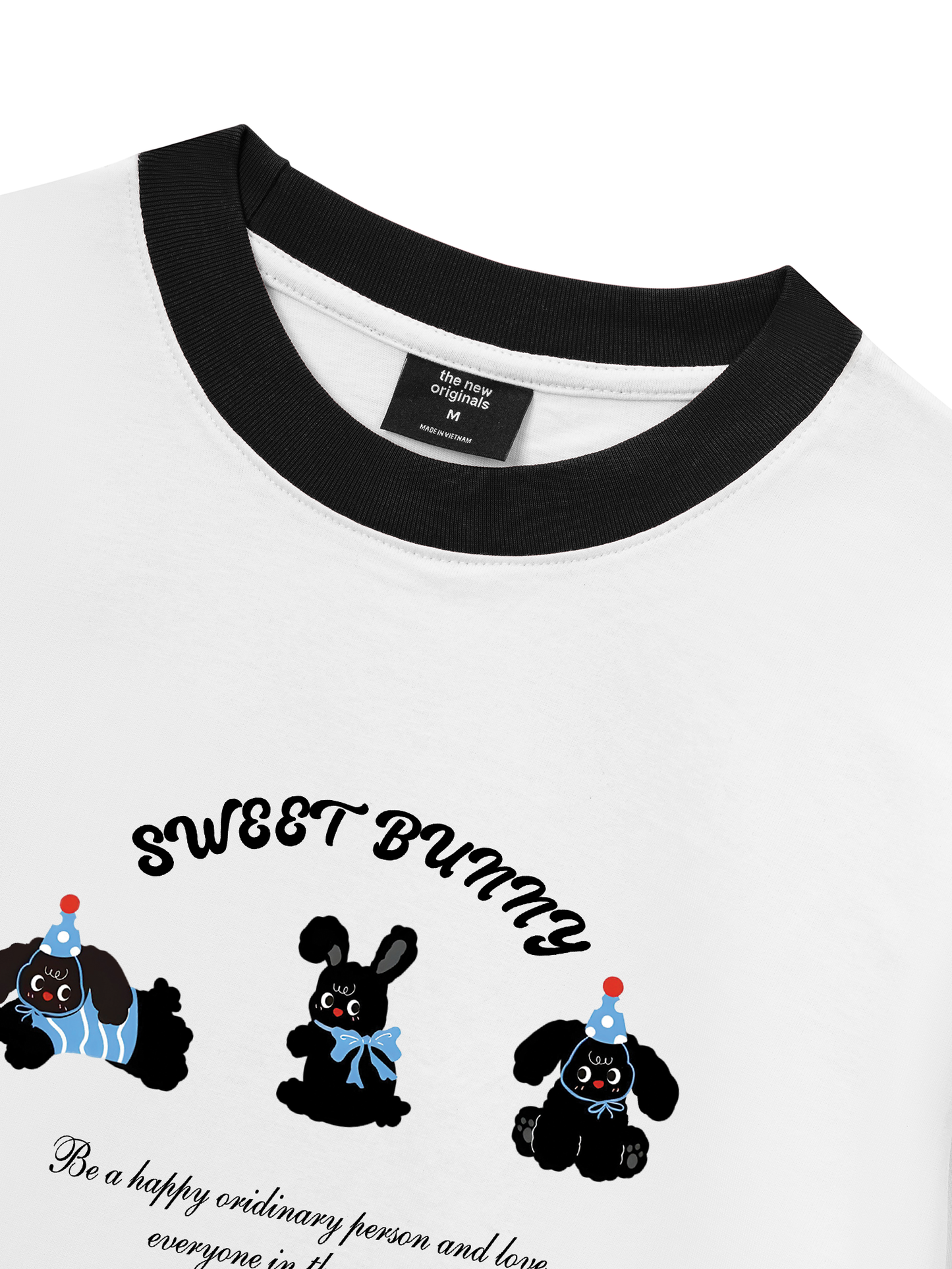 Áo Thun Ringer Relaxed Fit Sweet Bunny