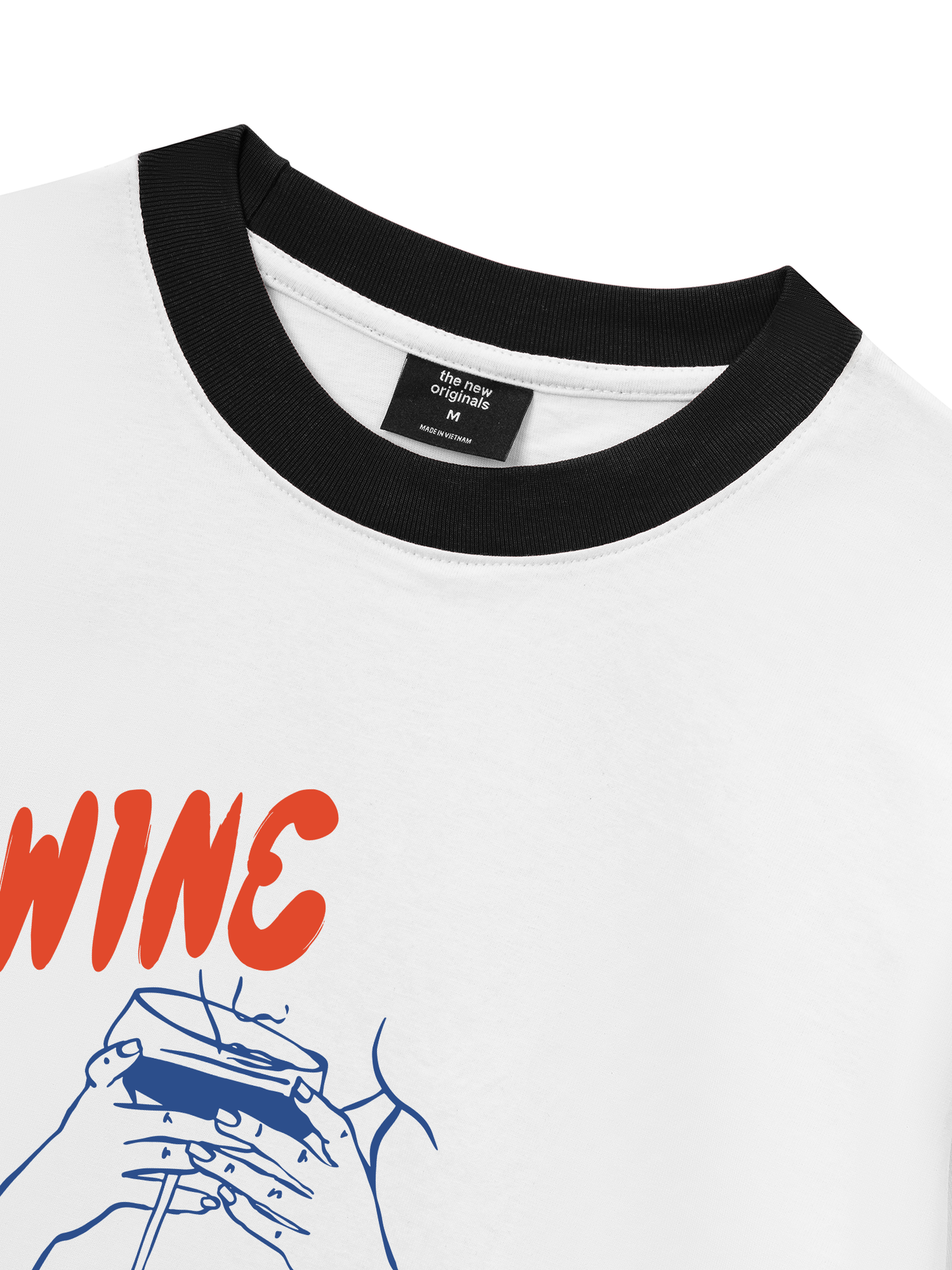 Áo Thun Ringer Relaxed Fit WINE NOT