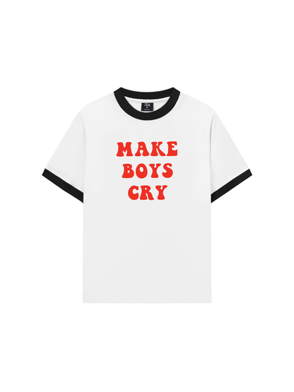 Áo Thun Ringer Relaxed Fit Make boys cry