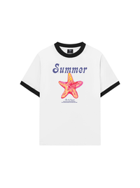 Áo Thun Ringer Relaxed Fit Summer Vibes Beach