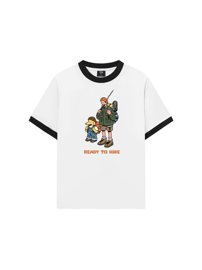 Áo Thun Ringer Relaxed Fit Go Outside Ready to Hike