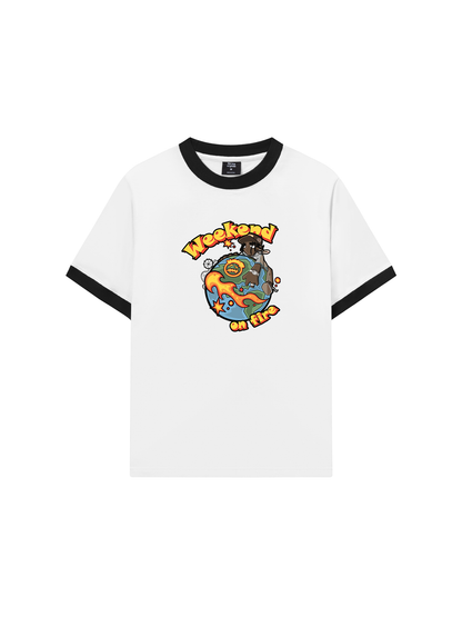 Áo Thun Ringer Relaxed Fit Weekend On Fire