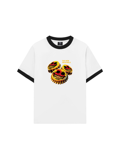 Áo Thun Ringer Relaxed Fit Gangster Smile Cap Art