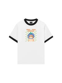 Áo Thun Ringer Relaxed Fit Animal Meow