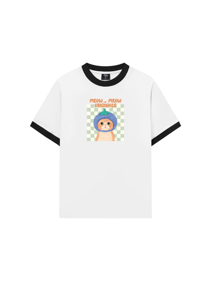 Áo Thun Ringer Relaxed Fit Animal Meow