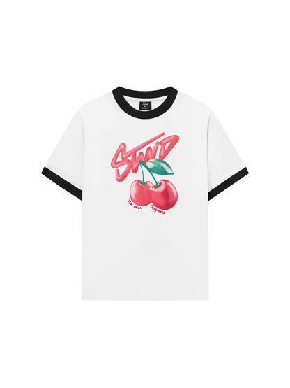Áo Thun Ringer Relaxed Fit Summer Vibes Berry Stwd
