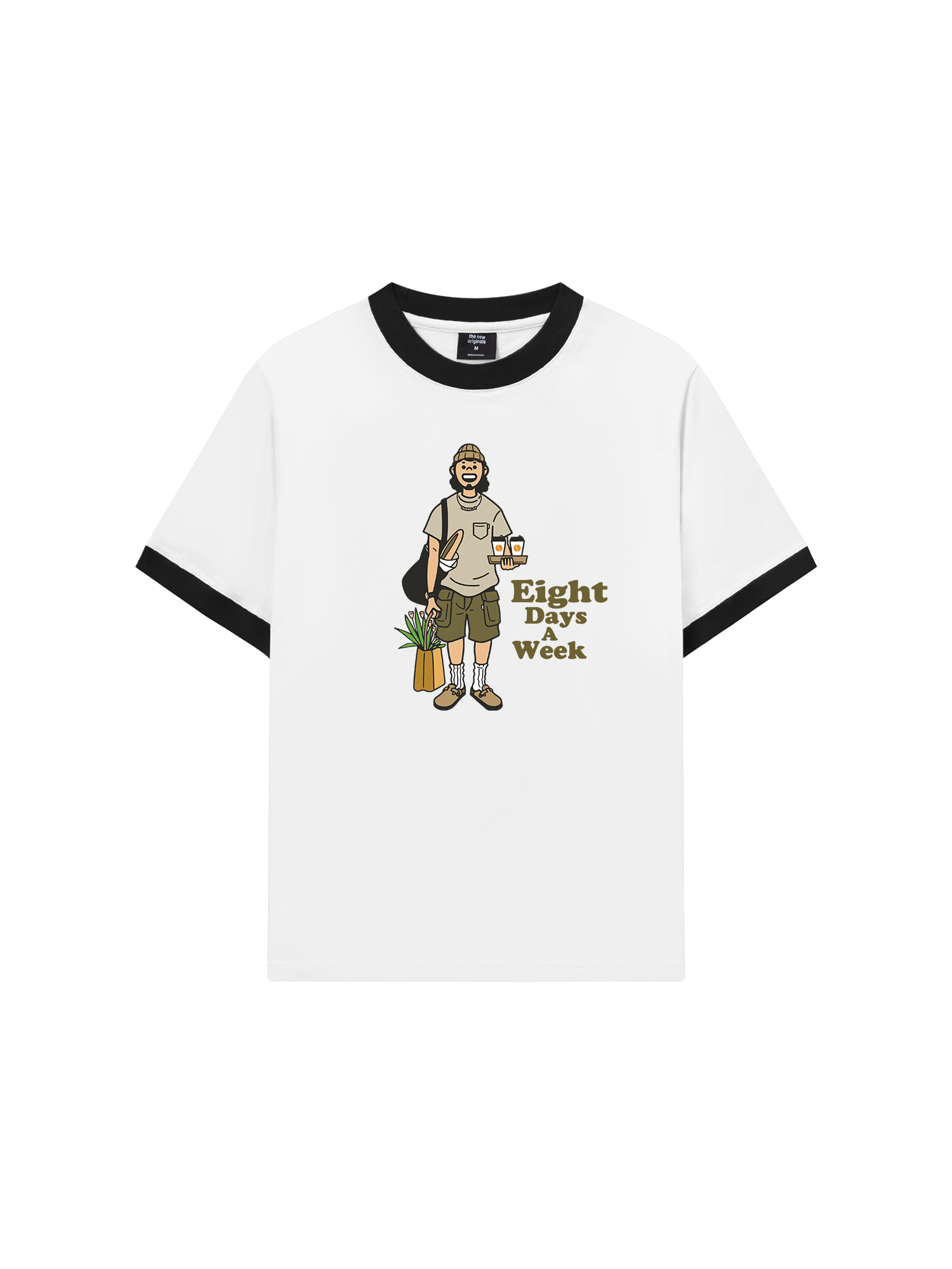 Áo Thun Ringer Relaxed Fit Go Out Coffee & Bread