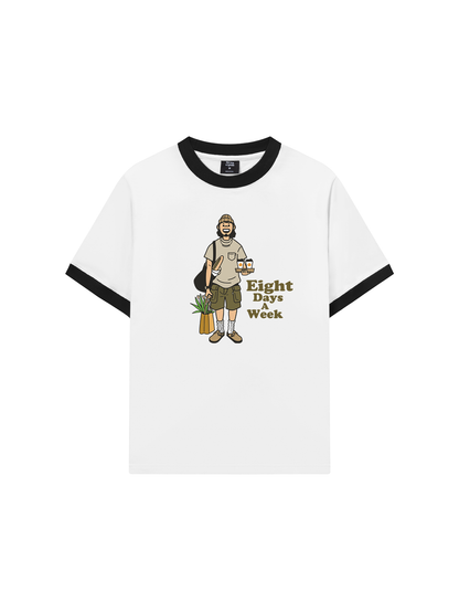 Áo Thun Ringer Relaxed Fit Go Out Coffee & Bread